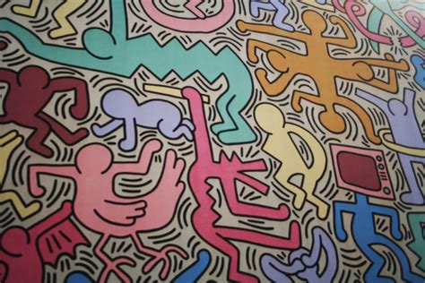 Keith Haring Wall Mural Street Art Pisa Graffiti Italy The