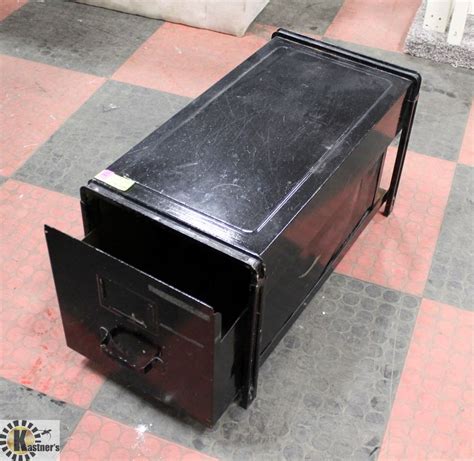 Vintage Metal Single Drawer Filing Cabinet