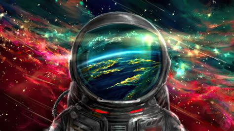 astronaut colourful background  wallpapers hd