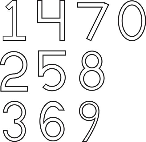 Free Patterns And Ideas Numbers Cut Outs