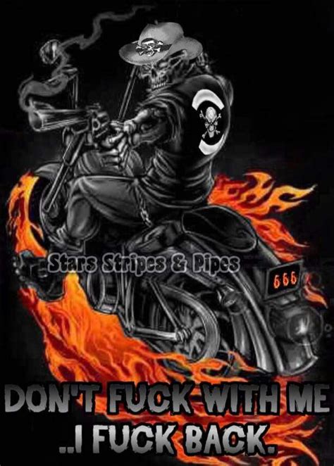 Fuck You Skull Memes Biker Quotes Harley Davidson Art Biker Art