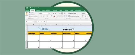 Cómo Crear Calendario En Excel 2016 Solvetic