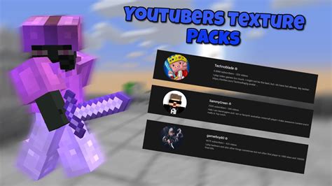 Trying Out Famous Minecraft Youtubers Texture Packs Sammygreen