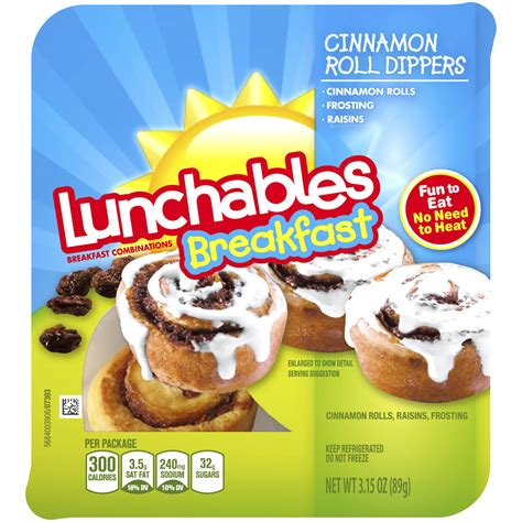 Lunchables Breakfast Cinnamon Roll Dippers Meal Kit With Frosting