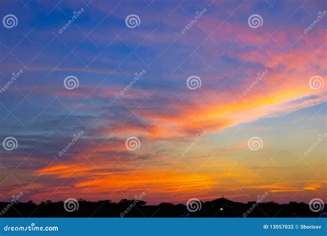 Majestic Sky At Sunset Stock Photo Image Of Heaven Idyllic 13057032
