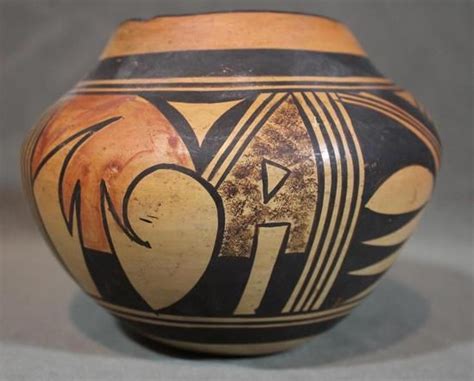 Small Antique Arizona Hopi American Indian Painted Pottery Pot Nr