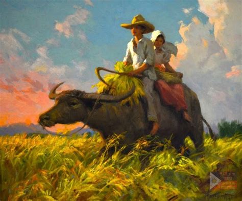 Carabao Ride Filipino Art Philippine Art Art Painting