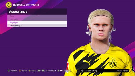 The borussia dortmund striker will surely provide the most intriguing transfer saga of 2021. PES 2021 Erling Haaland Face by Qiya, патчи и моды