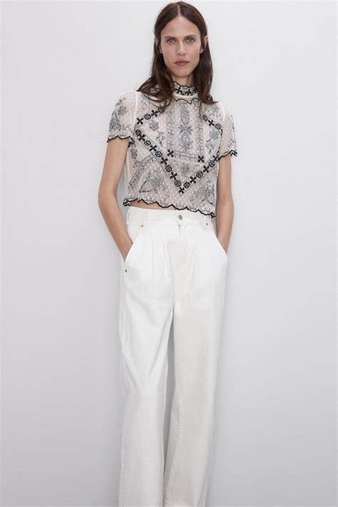 Zara Limited Edition Embroidered Top 06895102 I2019