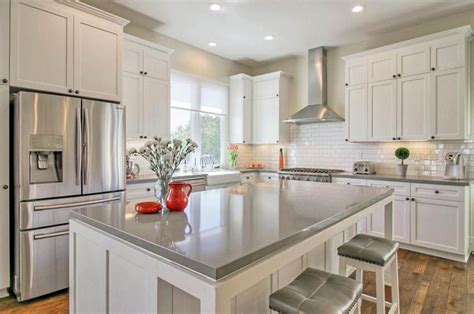 15 Kitchen Countertop Ideas With White Cabinets Grey Countertops