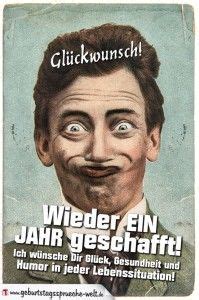 Search only for spruche geburtstag lustig mann. Wieder ein Jahr geschafft - Retro Geburtstagskarte | Geburtstagssprüche lustig mann, Lustige ...