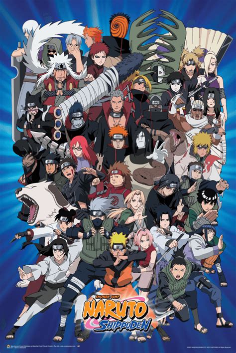 Naruto Characters Poster 24in X 36in The Blacklight Zone