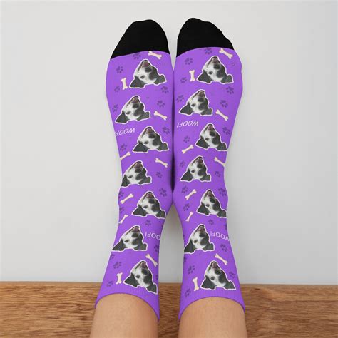 Custom Dog Face Socks Personalized Dog Socks Pet Face Socks