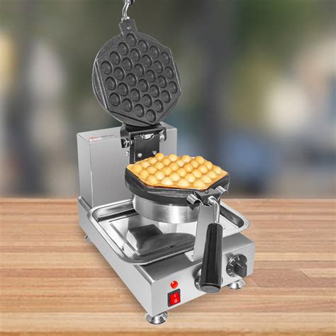 Bubble Waffle Maker Egg Waffle Machine With Improved Thermostat And