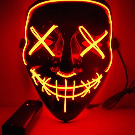 Glow Line Halloween Bloody Thriller Horror Mask Masked Etsy