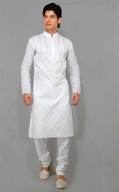 New Fashion Styles Latest Gents White Kurta Design 2013