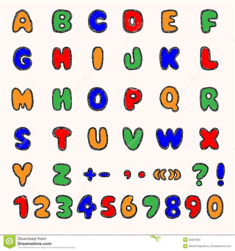 Colorful Alphabet And Numbers Stock Photos Image 26207893