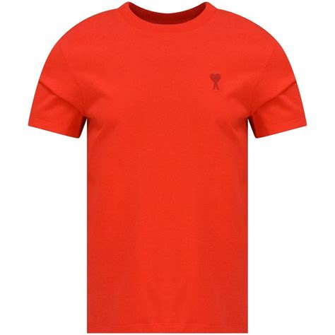 Ami Paris Red Logo T Shirt Men From Brother2brother Uk