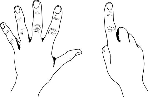 United States Style Counting Hands Clipart Etc