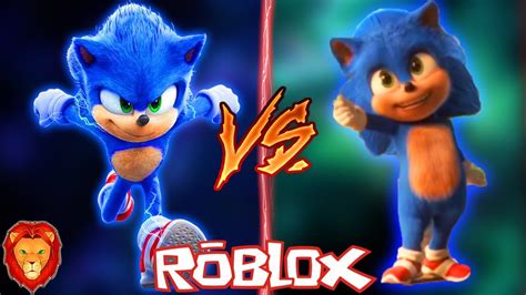 Sonic La Pelicula Vs Bebe Sonic La Pelicula En Roblox Batalla Epica De Personajes En Roblox