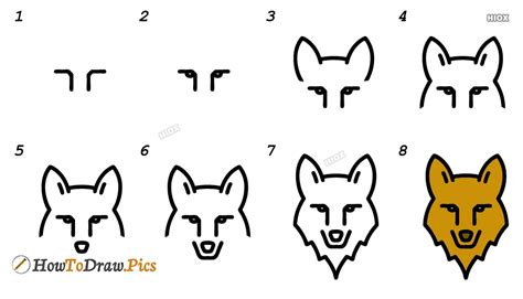 How To Draw A Wolf For Beginners Step By Step