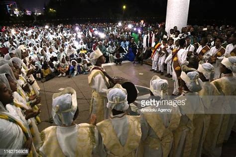 Ethiopians Attend A Religious Ceremony At Medehanialem Church As Part