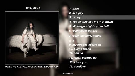 Full Álbum Billie Eilish When We All Fall Asleep Where Do We Go