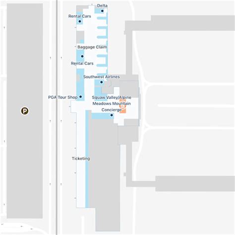 Reno Tahoe Airport Map Guide To Rnos Terminals