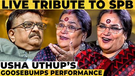 Usha Uthups Non Stop Live Energetic Performance Tribute To Genius Spb