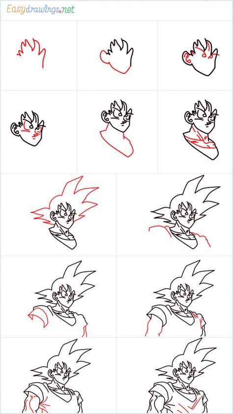 How To Draw Goku Step By Step Como Dibujar Goku Images And Photos Finder