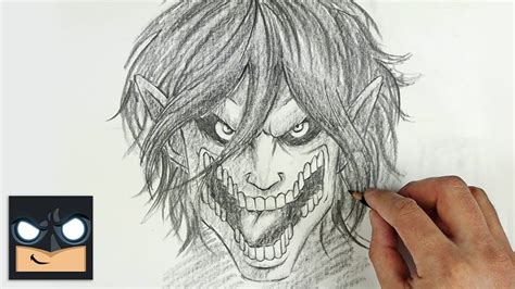How To Draw Eren Yeager Titan Form Sketch Saturday Step By Step