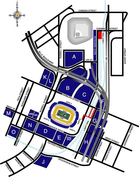 M And T Bank Stadium Map