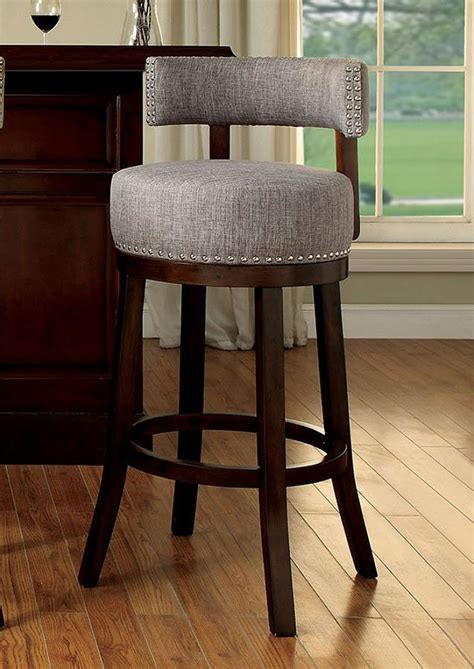 lynsey   swivel bar stool light gray set