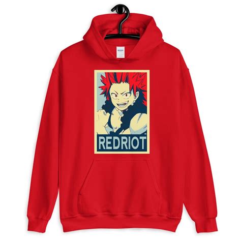 Kirishima Hoodie My Hero Academia Hoodie Bnha Boku No Hero Etsy