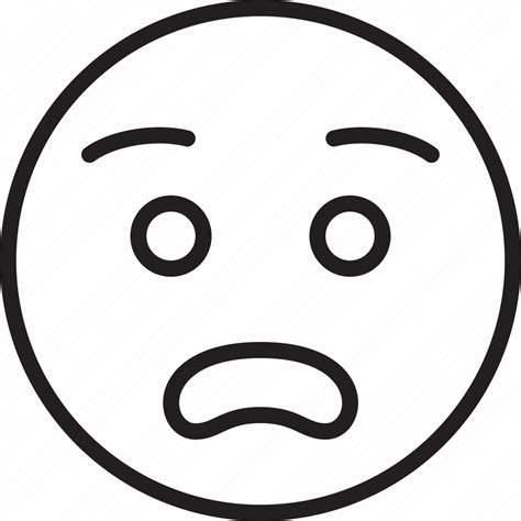 Anguished Emoticon Face Smiley Icon Download On Iconfinder