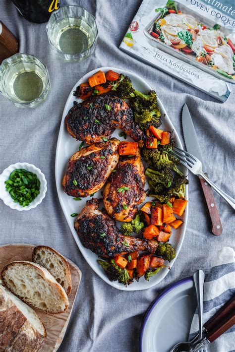 The marinade is savory, spicy, sweet and a little smoky too. Spicy Blackened Chicken Legs With Sweet Potatoes and ...