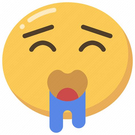 Dribbble Dribbling Drool Drooling Emoji Emoticon Icon Download