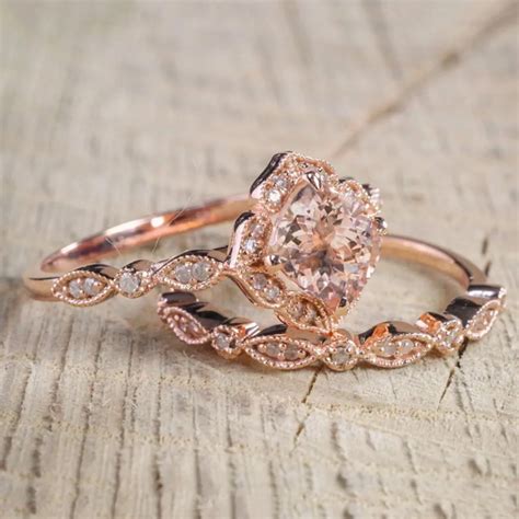 Elegant Female Crystal Rings Rose Gold Square Ring Engagement Wedding