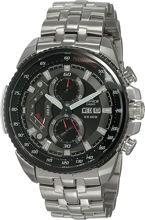 Casio Mens Edifice Tachymeter Chronograph Black Dial Watch