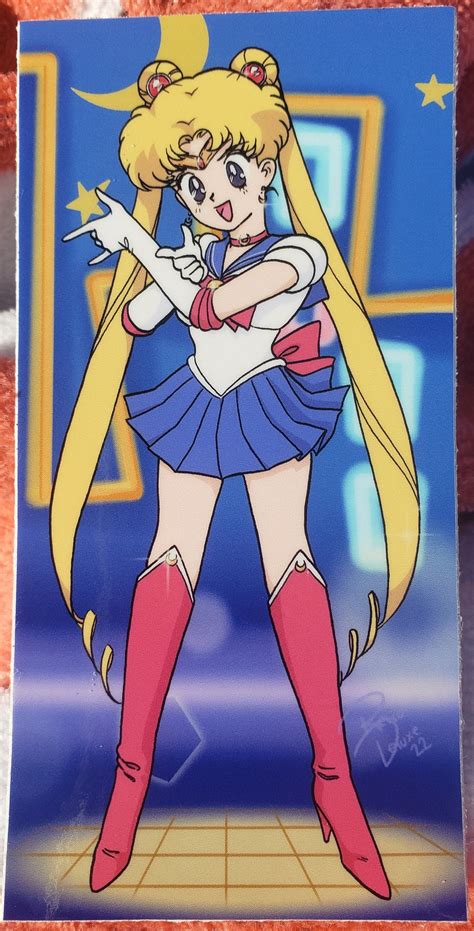 Sailor Moon 90s Anime Classic Stance Fanart Vinyl Sticker Etsy