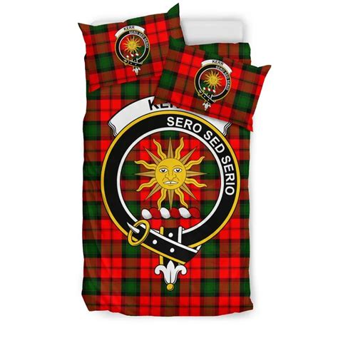 Scottish Kerr Clan Crest Tartan Bedding Set
