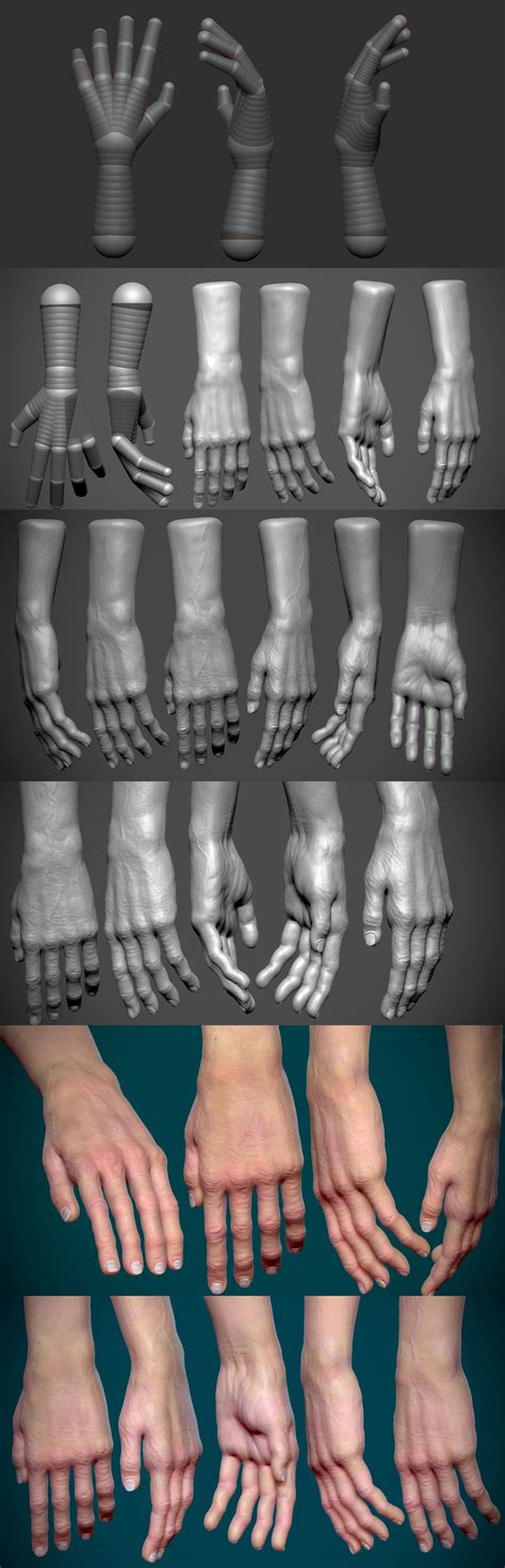 Zbrush Hand Modelling Complete Process Zbrush Character 3d Model