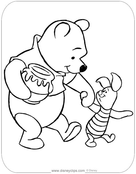 Pooh And Piglet Coloring Pages Coloring Pages