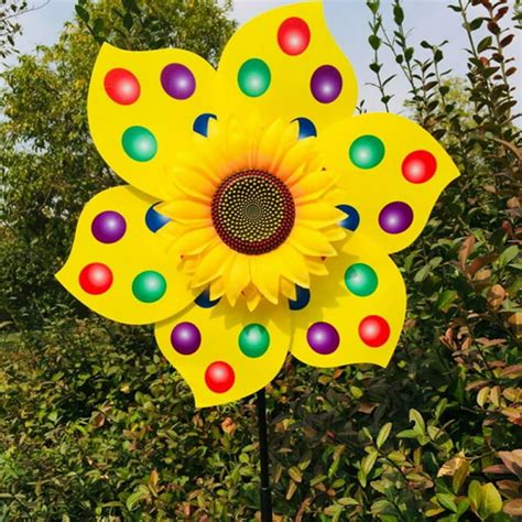 Sunflower Lawn Pinwheels Wind Spinners Large Windmill Pinwheel For