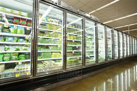 Frozen Section Of Grocery Store Stock Photo Dissolve