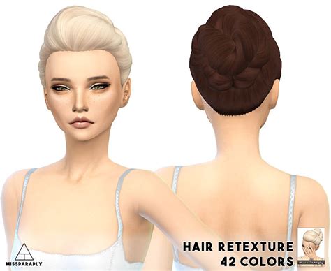 Eabunbraidedpoof Sims Hair Sims 4 Womens Hairstyles