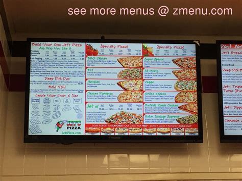 Menu At Jets Pizza Pizzeria Flower Mound Cross Timbers Rd 105