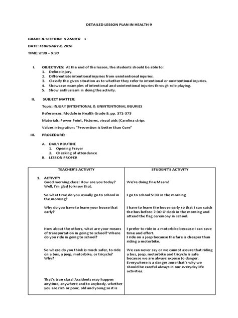 300570652 Detailed Lesson Plan In Health Final Demo Docxdocx Lesson