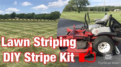Basically, there is no special way and no special tools needed: Lawn Striping - DIY Stripe Kit Build - YouTube