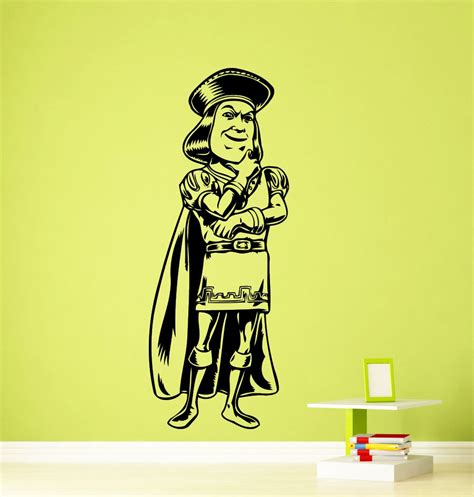 Lord Farquaad Shrek Wall Decal Kids Cartoon Vinyl Sticker